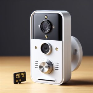 A doorbell camera with a microSD card for local storage